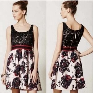 Anthropologie Peter Som x Made in Kind Brushstroke Blossoms Dress – Sz 4 Pockets